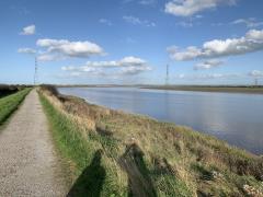 River Parrett widening out as we approach the coast
